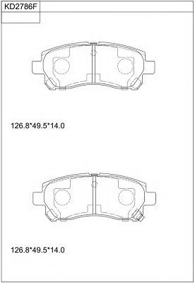 ASIMCO KD2786F Brake Pad Set, disc brake